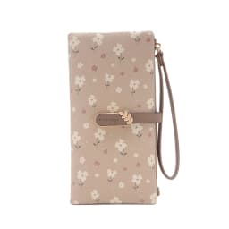 Long Handbag Female 2024 Spring/Summer New Korean PU Printed Zipper Buckle Collapsible Multi-Function Long Wallet Can Be Wrist M