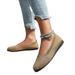 2024 Summer New Knitting Sock Sneakers Slip on Female Round Toe Plus Size Light Breathable Shoes Women's Flat Shoes