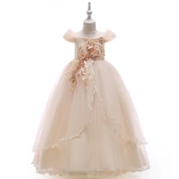Elegant Wedding Bridemaids Party Girls Dress Tulle Bow Birthday Princess Dresses for Kids Flower Christmas Prom Evening Costumes