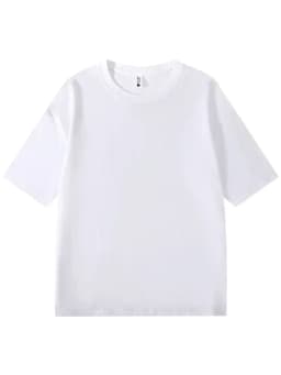 Summer 300gsm Heavy Cotton T-shirts Men Korean Fashion O-Neck Short Sleeve Solid Color Casual Unisex Basic Tees Oversized Tshirt