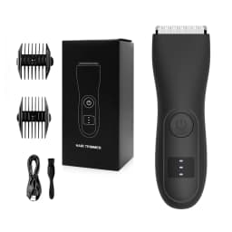 Men's IPX7 Ball Trimmer,Waterproof, Lighted, Ceramic Blade. Grooms Pubic, Body & Groin. USB-C, No Nicks. Gift for Him/Dad.