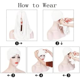 Plain Instant Turban Hat Solid Inner Hijabs Caps Women Pearl Decoration Head Wrap Headband