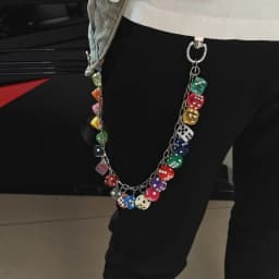 2026 New Model DIY Lucky Colorful Dice Pants Chain Fashionable Men And Women One's Waist Luxury Accessories Hip Hop Key Chain