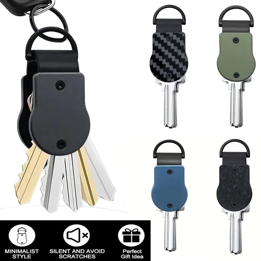Key Organizer Compact Key Holder Metal Key Chain Minimalist Key Case Key Holder for Keychain Secures 1-5 Keys