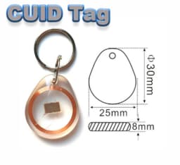 RFID Keychain Token 13.56mhz CUID Changeable Wet Inlay NFC Tag Sector 0 Block 0 UID Rewritable For NFC Andriod MCT Copy Clone