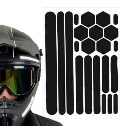 Black Motorcycle Helmet Reflective Stickers Self-adhesive Reflective Tape For Bike Scooter Cycling Helmet Accessories