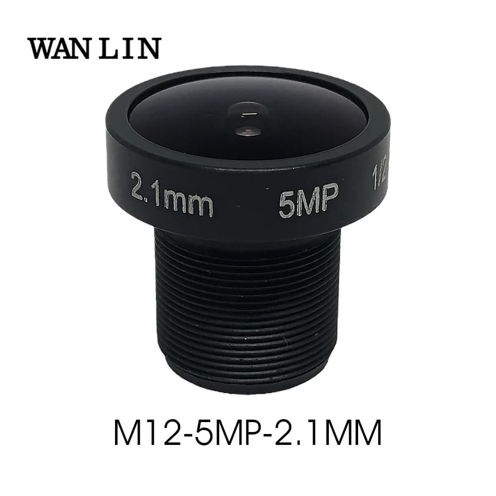 5MP HD 2.1mm CCTV Lens 5.0Megapixel IP Camera Lenses MTV Board IR M12 Lens F2.0 1/2.5" Image Format For HD Security Cameras