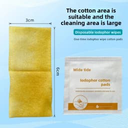 Disposable Povidone Iodine Cotton Pads - Bulk Pack Home & Travel Use Disinfection & Debridement Sterile Cleaning Wipes