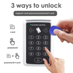 Waterproof 125KHz RFID Access Control Keypad Outdoor Rainproof Cover EM Card Reader 10pcs Keyfobs For Door Access Control System