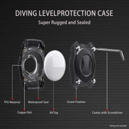 Horder for Airtag Holder Case IP68 Waterproof Airtag. Holder Keychain, Airtag Keychain Hard TPU Full Protection with Key Ring