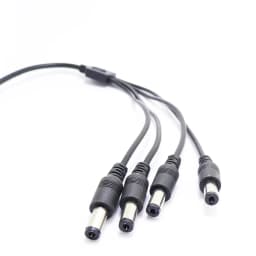 JIENUO DC Power Splitter Adapter Connector Cable 1 to 4 Output 5.5*2.1mm For CCTV Surveillance Security Camera LED Light Strip