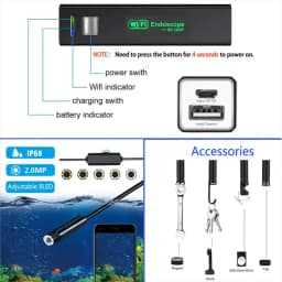 5.5/8mm 1200P Endoscopic Wifi Camera Endoscope For Android Iphone IOS Mobile Smartphone Car Inspection Tools Single Dual Lens