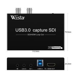 Video Capture Card UVC USB3.0 HDMI SDI To USB 3.0 Live Streaming Plate SDI HDMI Loop 1080p 60fps capture card for Mac Window