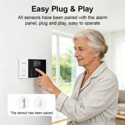 PGST 4G 2G GSM WiFi Alarm System House Home Security Protection Alarm System Kit Door Sensor Works with Tuya Smart Life Alexa