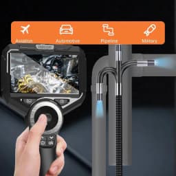 6mm720 Degrees All Way Steering Industrial Endoscope for Car Pipe Inspection Sewer Camera Borescope With 5 Inch HD Screen