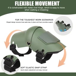 Heavy Duty Knee Pads with Strong Double Adjustable Straps, EVA Foam Cushion, Anti-Slip Design for Gardening Flooring Home Repair