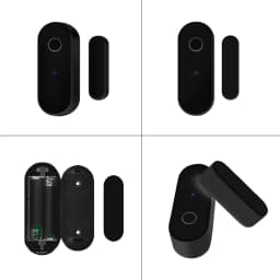 Tuya WiFi Door Open Close Detector Black Smart Life APP Door Window Sensor Home Security Protection Compatible Alexa Google Home