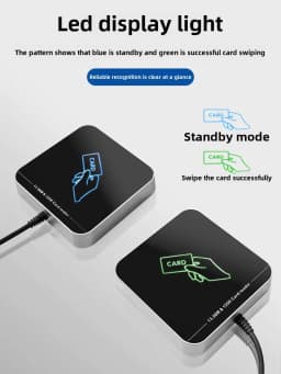 Contactless RFID Access Card Reader USB Interface Plug-and-Play 125KHZ Write to 13.56MHZ Desktop Dual-Band Card Issuer Spot Whol