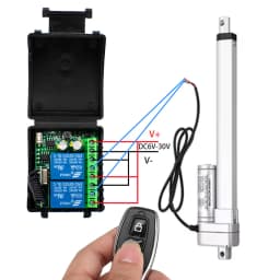 12V 24V RF 433Mhz Actuator Motor Controller, 2CH Receiver Module Switch & Transmitter For LED Door Electromagnetic Lock