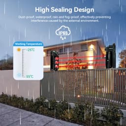 Meian Focus Wired Dual/Triple Infrared Beam Sensor, IP65 Waterproof Infrared Barrier Detector, Infrared Barrier for Villa Farm