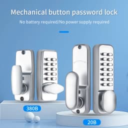 Mechanical Combination Lock Anti Theft 11 Code Lock Keyless for Bidirectional Gate Wooden Door Office Use Entry Door Handle Lock