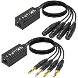 4 Channel 3Pin XLR to RJ45 Audio Extender STP Cat5 Cat6 DMX512 Network Signal Extender for Stage Sound Lighting Studio