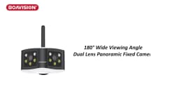 BOAVISION Outdoor 4K 8MP 180° Ultra Wide View Angle Panoramic WIFI Dual Lens Fixed IP Camera AI Human Detection Security Cam