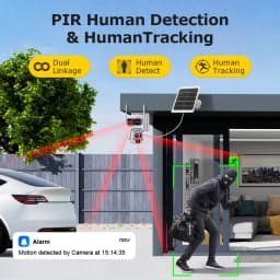 LS VISION 12MP 60X Optical Zoom Solar Securty Camera Outdoor 4G/WiFi Dual Screen Two Way Talk Auto Tracking CCTV Camera Ubox App