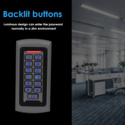 Backlight Metal Keypad Wiegand RFID Card Reader 125khz Access Control System Proximity Card Standalone 2000 User Door Lock