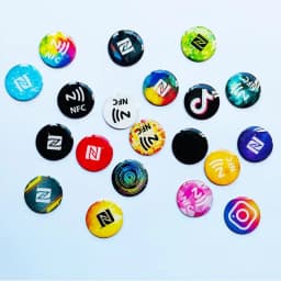 Google Review Epoxy Sticker Increase Your Reviews 13.56MHz Programmable NFC Touch NTAG213 NFC Tag Sticker Epoxy Lables