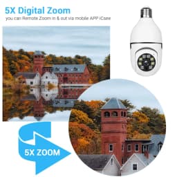 4MP E27 Bulb Camera WiFi Indoor Video Surveillance Home Security Full Color Night Vision AI Auto Human Tracking ICSEE APP 1080P