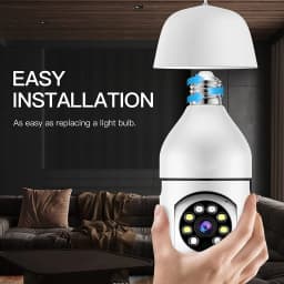 4MP E27 Bulb Camera WiFi Indoor Video Surveillance Home Security Full Color Night Vision AI Auto Human Tracking ICSEE APP 1080P