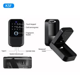 Waterproof Key Safe Box Fingerprint Storage Secret Key Safety Box Support Tuya App TTlock Bluetooth to WiFi Hub Unlock Padlock