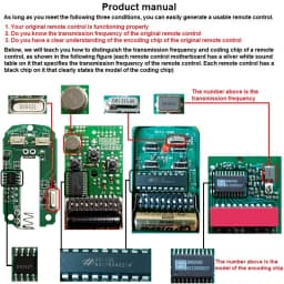 433MHZ Universal Garage Door Opener Remote Control Clone Learning Rolling Code Duplicator For Gate Garage Door
