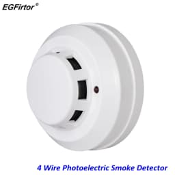 Fire Alarm 4 Wire Photoelectric Smoke Detector Relay Ouput Operation NO NC Smoke Sensor Alarm Detector For Conventional System