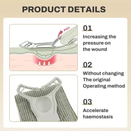 6 Inch Pressure Emergency Bandage, Rhino Rescue Compression Trauma Wound Dressing, Medical Combat First Aid Kit IFAK Supplies,
