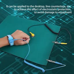 Antistatic Grounding Mat Anti Static Band Electrostatic Discharge Anti Static Wrist Strap Ground Wire Mat Set for Phone Repair