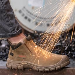 Indestructible Safety Shoes Men Non Slip Rubber Bottom Work Boots Steel Toe Boots Anti-smash Anti-Hot Welder Protective Shoes