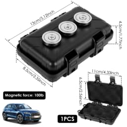1-2Pcs Upgraded New Magnetic Key Holder Waterproof Under Car Hide Key Box Rustproof Key Hider Multifunctional Box for Spare Box