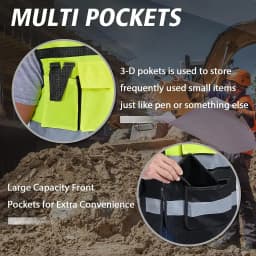 Custom Logo Safety Vest Hi Vis Vest Multi Pocket Construction Workwera ANSI Class 2 Standard Safety Volunteer Uniform