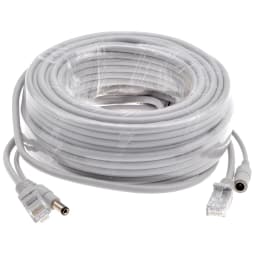 5M/10M/15M/20M/30M Optional 2.1mm/5.5mm Jack RJ45 + DC Power Extension Ethernet CCTV Cable for IP Cameras NVR System