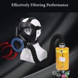 87 Black Full Gas Mask Multipurpose Natural Rubber Mask Painting Spray Pesticide Chemical Prevention Mask Work Safety Respirator