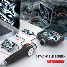 Ralcam Articulating Borescope 2-Way 180° Endoscope 3.9mm Inspection Camera 5.0" Scree Pipe Camera 10 LED Lights Semi Rigid Cable