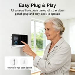 PGST 4G WiFi GSM Wireless Alarm System Home Security Protection Alarm System Set PIR Sensor Works with Tuya Smart Life Alexa