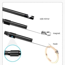 KERUI New 7mm Endoscope Camera 3 in 1 Mini Camera Type C/Micro USB/USB-A Interface Inspection Borescope for Android Phones PC