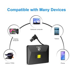 Zoweetek Type-C ID Smart Card Reader Electronic DNI Reader for EMV IC DNIE Chip DNI Smart Card ZW-12026-X