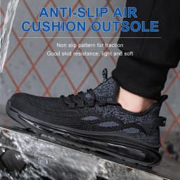 Women Security Boots Work Sneakers Lightweight Breathable Steel Toe Women Safety Shoes Puncture-Proof Female Shoes