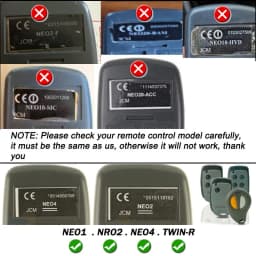 JCM GO PRO EVO MUVPRO 2 4 868MHz Remote Control JCM NEO1 NEO2 NEO4 TWIN-R 433MHz Garage Door Remote Control Duplicator Opener