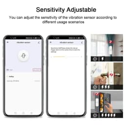 Tuya WiFi/Zigbee Smart Vibration Sensor Home Security Protection Smartlife App Real-time Remote Monitor Alarm Notification