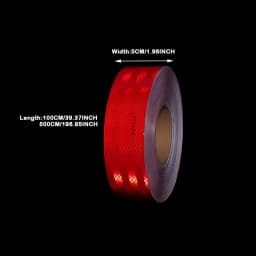 1/5mx5cm Dot-C2 Red Reflective Sticker High Reflection Warning Tape Waterproof Strong Adhesive Sticker For Bicycle/Car/Truck